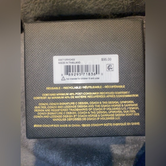 BNIB COACH Navy & Rhodium Plated Duo Bangle Bracelet Set - Picture 5 of 5